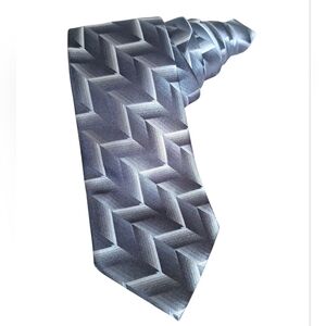 Stafford Essentials Geometric Black and Gray Men's Neck Tie 100% Silk